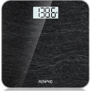 Nauwkeurige digitale personenweegschaal met marmeren design en step-on technologie