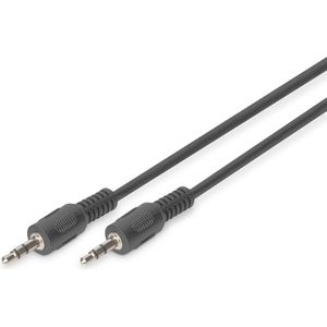 Audio Jack Cable (3.5mm) Digitus 3.5mm M/M, 2.5 m Black