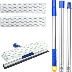 Solacis Ruitenreiniger met steel - Ruitenreinigers - Raamtrekker - Raamwisser met telescoopsteel - Must have om uw ruiten te wassen!