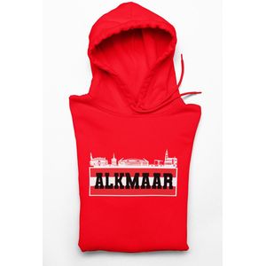 ALKMAAR - HEAVY BLEND - VOETBAL SUPPORTERS HOODIE - ROOD - MAAT XXL