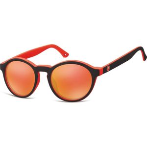 Montana By Sgb Zonnebril Unisex Zwart/rood (ms100)