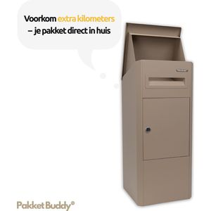 PakketBuddy - Easydrop™ - Pakketbrievenbus - Mat Taupe - Vrijstaand - Waterdicht