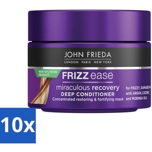 John Frieda – Haarmasker – Frizz Ease – Voedend en herstellend – 250 ml - Bulkverpakking - 10 stuks