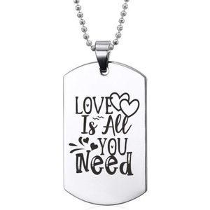 Ketting RVS - Love Is All You Need