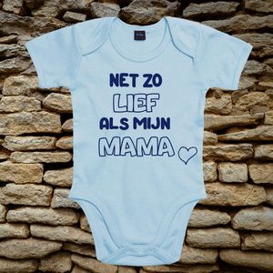 Rompertje - Baby rompertje met tekst: Net zo lief als mijn mama - Organic katoen
