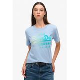 Superdry - Relaxed T-shirt met ton-sur-ton print - Dames - T-shirts