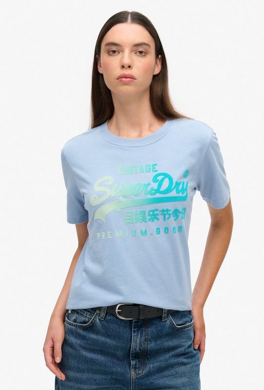 Superdry - Relaxed T-shirt met ton-sur-ton print - Dames - T-shirts