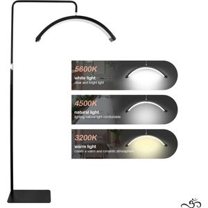 Caedentes Half Moon Light - Salon Lamp - Beauty Lamp - Wimper Lamp - Lash Lamp - LED Moon Light - Make Up Lamp - Moonlight Lamp - Tattoo Lamp - Behandel Lamp - Nagel Lamp - Barber Lamp - Zwart