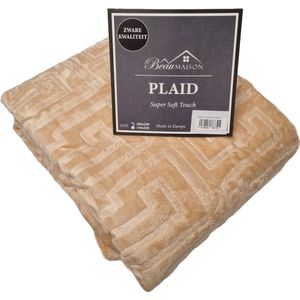 Dubbeldikke Plaid Cappuccino 150x200 cm