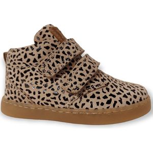 Jochie & Freaks Klittenbandschoen KO V JF-23102 Leopard Zwart Zand Combi