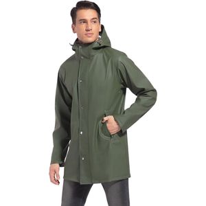 Waterdichte regenjas voor heren met capuchon - Lichtgewicht en ademend windjack voor outdoor