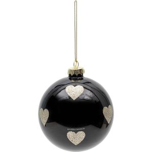 Lovely Hearts Ornament black Dia 10