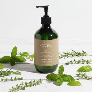 Hand & Body Wash, Peppermint & Dark Cedar 490 ml