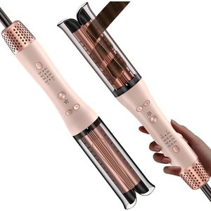 Wafeltang - Roze Goud - Krultang - Voor Dik en Dun Haar - Met Handschoenen