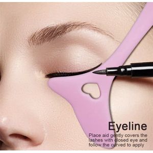 Multifunctioneel Makeup Hulpmiddel - Roze - Eyeliner tool - Makeup - Mascara hulpmiddel - Eyeliner - Makeup Hulpmiddel - IXEN