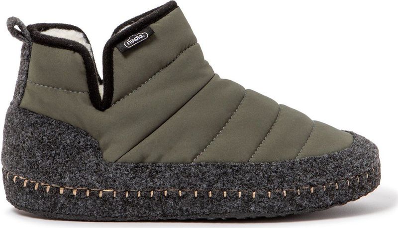 Nuvola - Boot Wool - Pantoffels - Militair Groen - Bootie-stijl