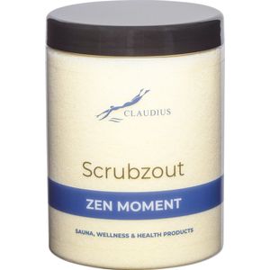 Scrubzout Zen Moment in handige pot - 1250 gram - met zwarte deksel - Hydraterende Lichaamsscrub