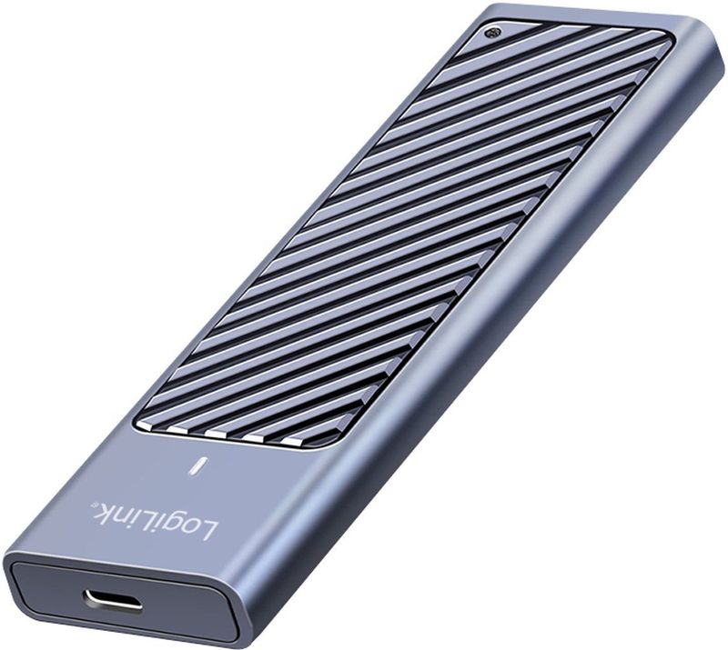 LogiLink USB 3.2 Gen 2x2 behuizing voor M2 NVMe & SATA SSD