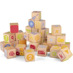 New Classic Toys Houten ABC Leerblokken Set - 30 stuks