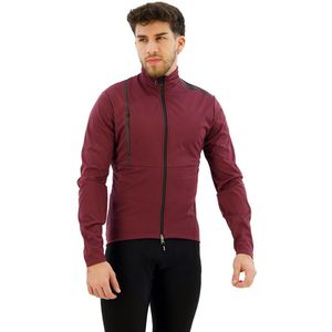 Santini Lined Windproof Winter Cycling Jacket Fietsjack (Heren |rood)