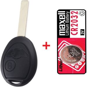 Autosleutel 2 Knoppen met Batterij geschikt voor Mini Cooper / Mini One / Mini Cabrio / Mini Clubman / Mini Cooper / Mini Cooper autosleutel.