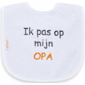 Witte slab met ""Ik pas op mijn opa