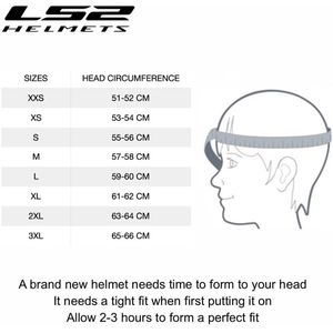 LS2 FF820 Rapid III helm Hyper mat zwart rood L