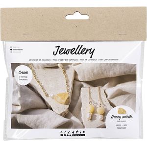 Creativ Company Mini Hobbyset Sieraden Honingcalciet Ketting en Oorbellen