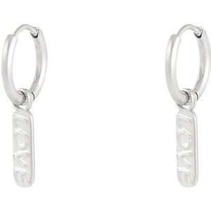 Oorbellen Lovely Tag Zilver