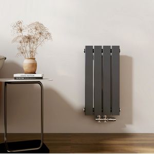 EMKE Radiator - Plat Design - Mat Antraciet - 60x30 cm - 233 W - Kolomradiator Vertical - Verwarming voor Alle Ruimtes