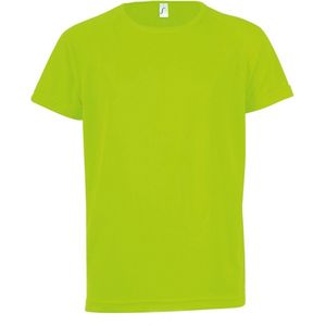 SOLS Kinderen/Kinderen Sportief Unisex T-Shirt met korte mouwen (Neon Groen)