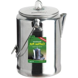 Aluminium koffiepot zilver - camping en outdoor gebruik