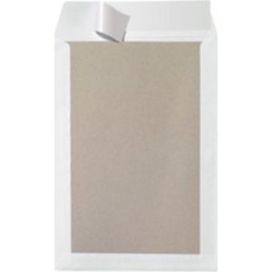 Herlitz envelop met kartonnen rug - B4 - zonder venster - wit - 10st.