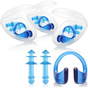 4x Set Neusklem en Oordopjes voor Zwemmen - Gehoorbescherming en Neusklem voor Kinderen en Volwassenen