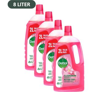 Dettol Allesreiniger - Kersenbloesem - 8L - 4 x 2 Liter - Grootverpakking