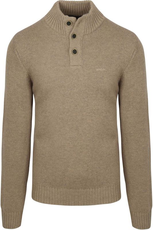 NZA - Ecru - Wollen Trui - Knoopkraag