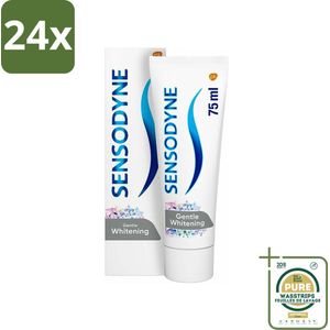 Sensodyne - Tandpasta - Gentle Whitening - Milde Reiniging - 75 ml - Voordeelverpakking - 24 stuks - Whitening - Tandglazuur