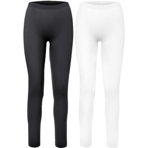Ladeheid Dames Thermobroek 2 Pack - Sport - Lang - Sporbroek - Polyamide – Zwart/Wit – S - LA-LA40-261-TMPW-2B