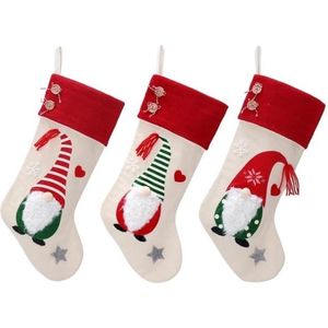 3 stuks kerstsokken nieuwe kerstversieringen gezichtloze pop kerstsok hanger kerstman kinderhandtas kerstsokken