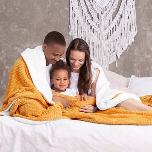 AmeliaHome - Shleepy - Dekentor - Oranje - 130x180cm - Moderne Jacquard