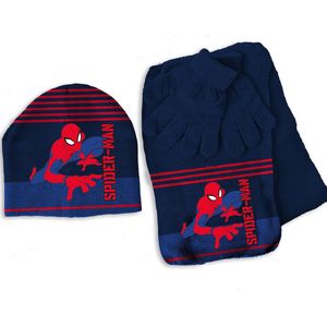 Spider-Man - Set muts, sjaal en handschoenen - Hero - ONE SIZE 3-6 jr - Acryl / Elastaan