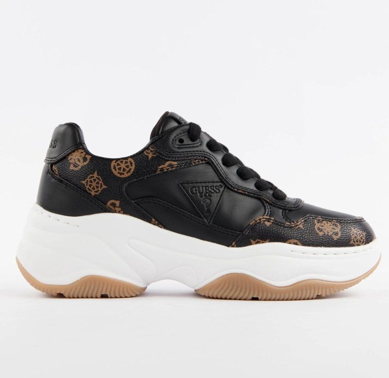 Guess - Hapyy 4G Logo - Hardloopschoenen - Zwart - Schokabsorberende Zool