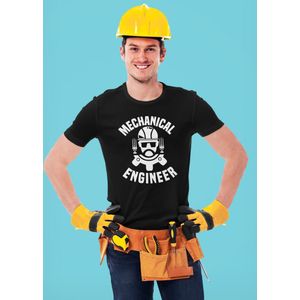 Rick & Rich - T-Shirt Mechanical Engineer - T-Shirt Electrician - T-Shirt Engineer - Zwart Shirt - T-shirt met opdruk - Shirt met ronde hals - T-shirt met quote - T-shirt Man - T-shirt met ronde hals - T-shirt maat 3XL