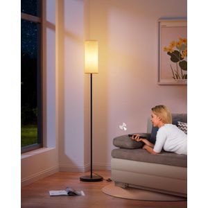 D&B Lamp - Vloerlamp - Dimbare Vloerlamp - 10 helderheidsniveaus - Afstandsbediening En Voetschakelaar - E27 Ledlamp - Elegante Lamp