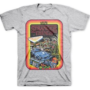 Stranger Things Heren Tshirt -2XL- Retro Poster Grijs