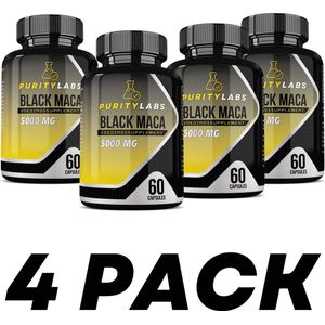 PurityLabs Maca - 4 Pack - 240 capsules - 100% Natuurlijk - Hoogste Dosering