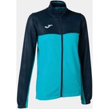 Dames sweatshirt joma montreal volledige zip fluor turq-navy turquoise l