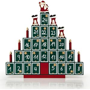 Adventskalender Houten kerstboom, piramide, Kerst, Advent