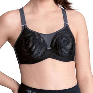 Anita - Performance WireX - Sport bh met beugel - Zwart/antraciet - 90D