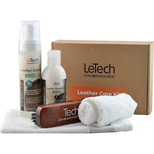 LeTech Luxe set - leer schoonmaken - meubels reinigen - crep protect - 400ml - leer reiniging & onderhoud - Colourlock - sneaker cleaner - reiniger cleaning - schoensmeer - leer onderhoud - meubelreiniger - Biologisch afbreekbraak